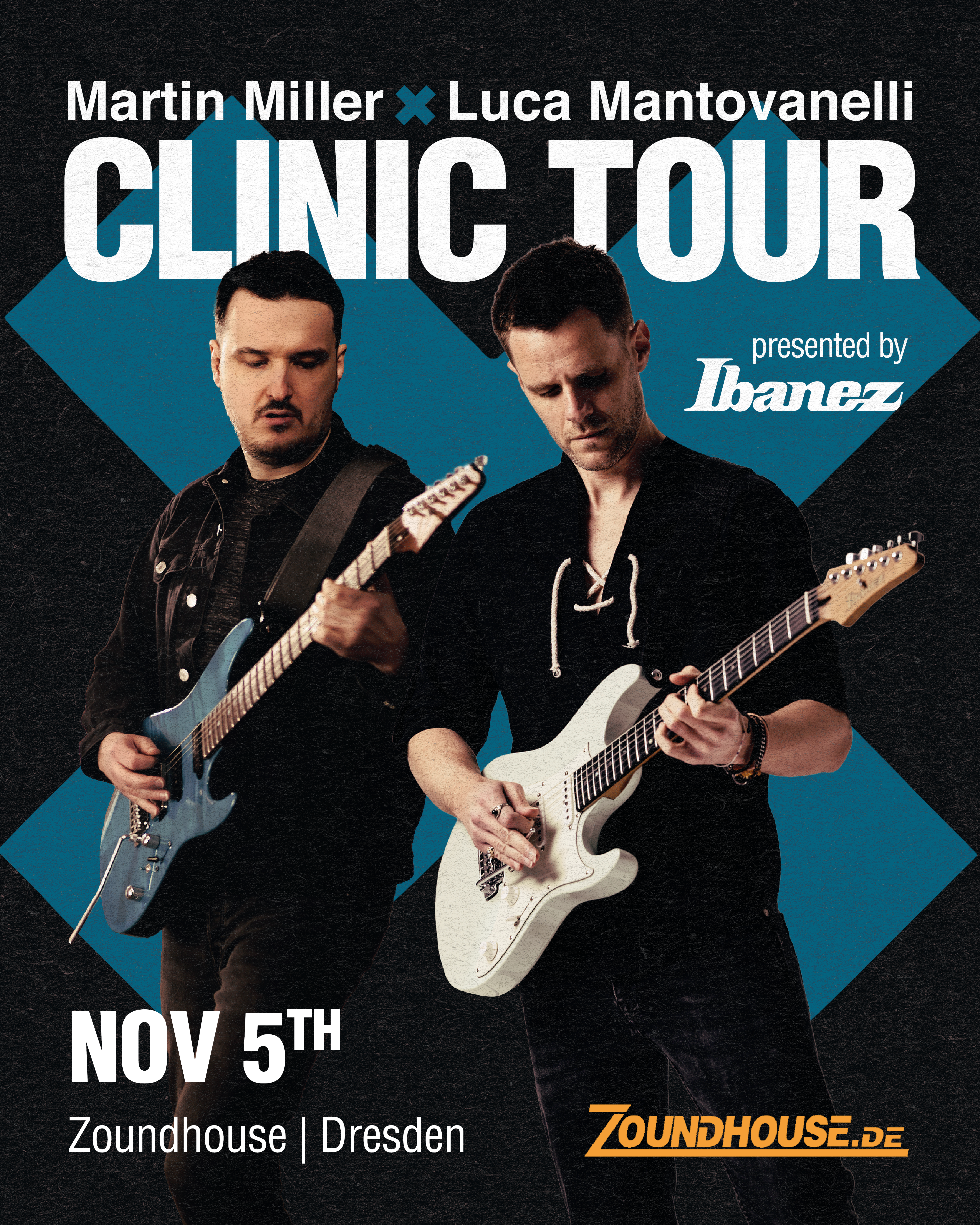 Ticket:  Clinic mit Martin Miller & Luca Mantovanelli in Dresden